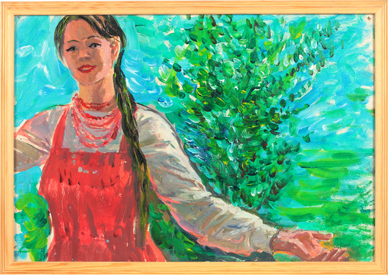 Аристова Ирина Фёдоровна. Девушка в красном сарафане